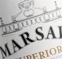 particolare di etichetta dei Marsala